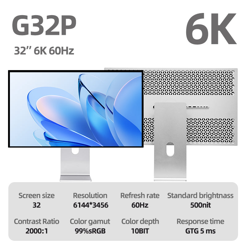 Kuycon G32P 32" 6K 6144x3456 Office Monitor, 60Hz, 223 PPI