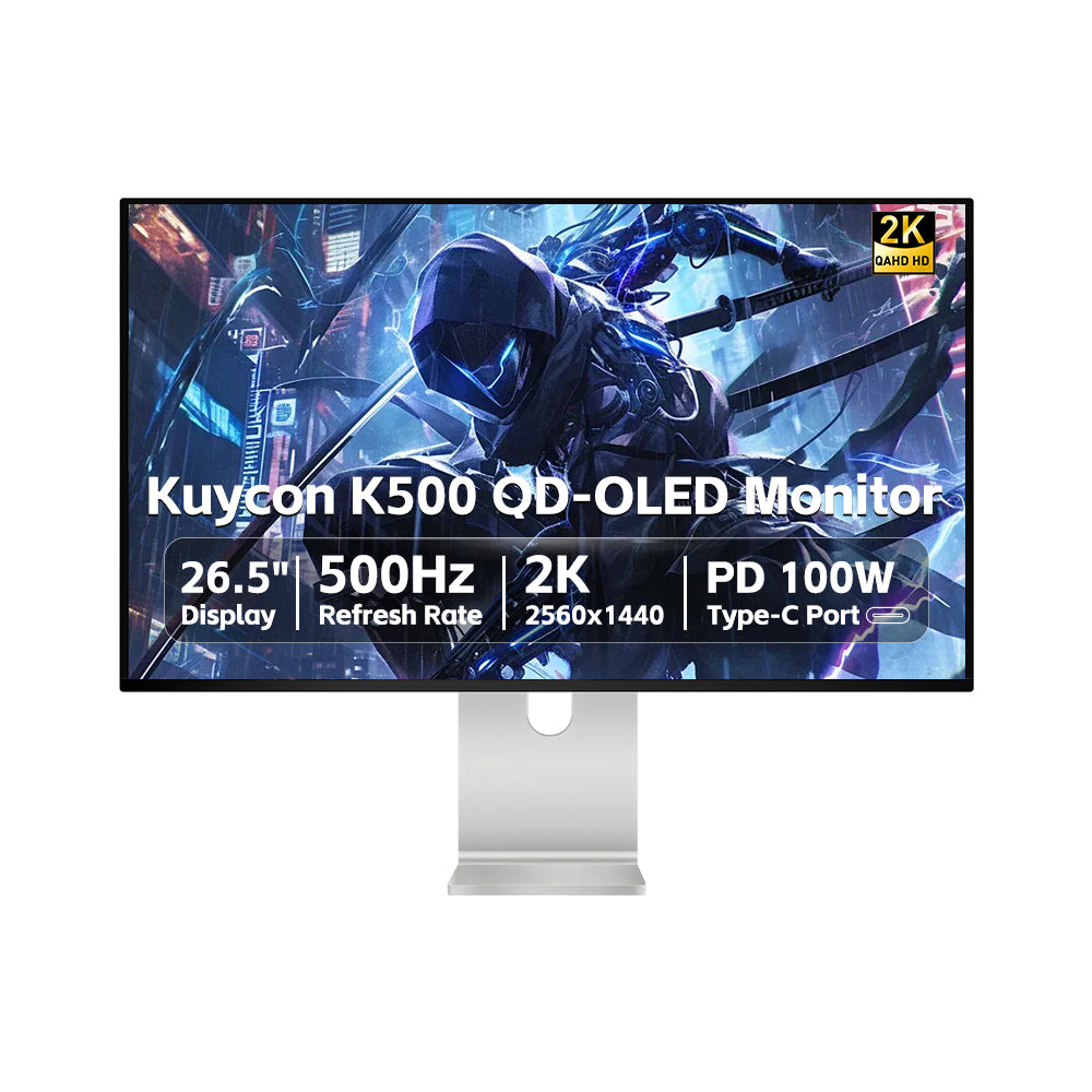 Kuycon K500 27" OLED Gaming-Monitor, 2K 500Hz, 0,03ms GTG, HDR True Black 500