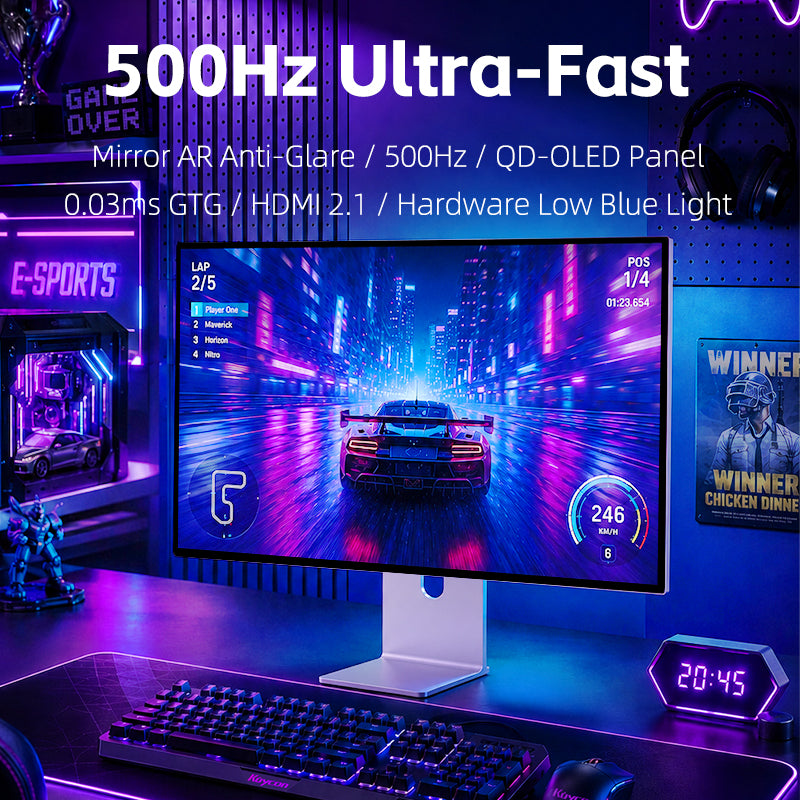 Kuycon K500 27" OLED Gaming-Monitor, 2K 500Hz, 0,03ms GTG, HDR True Black 500