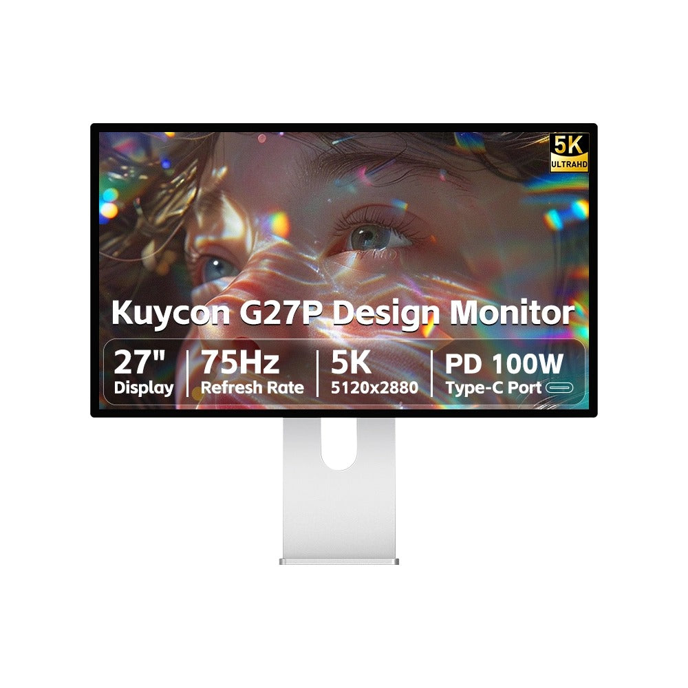 Kuycon G27P 27" 5K Office Monitor, 75Hz, 218 PPI, 99% DCI-P3, 100W USB-C