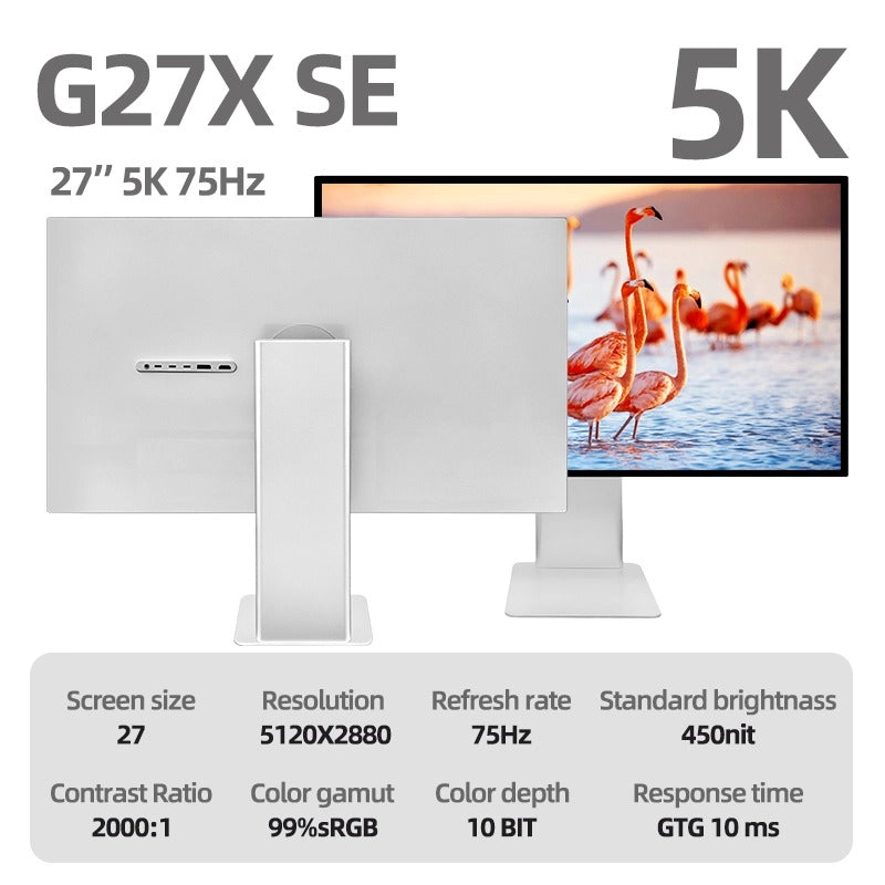 Kuycon G27XSE 27" 5K Office Monitor, 60Hz, 218 PPI, 99% sRGB, 100W USB-C