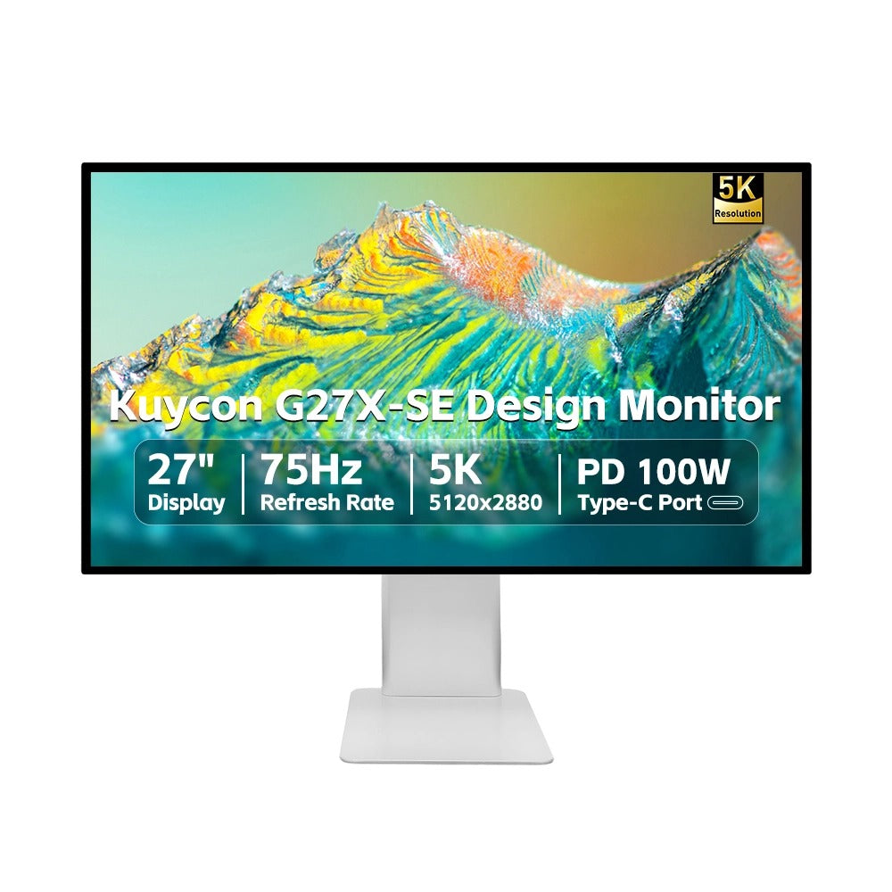 Kuycon G27XSE 27" 5K Office Monitor, 60Hz, 218 PPI, 99% sRGB, 100W USB-C
