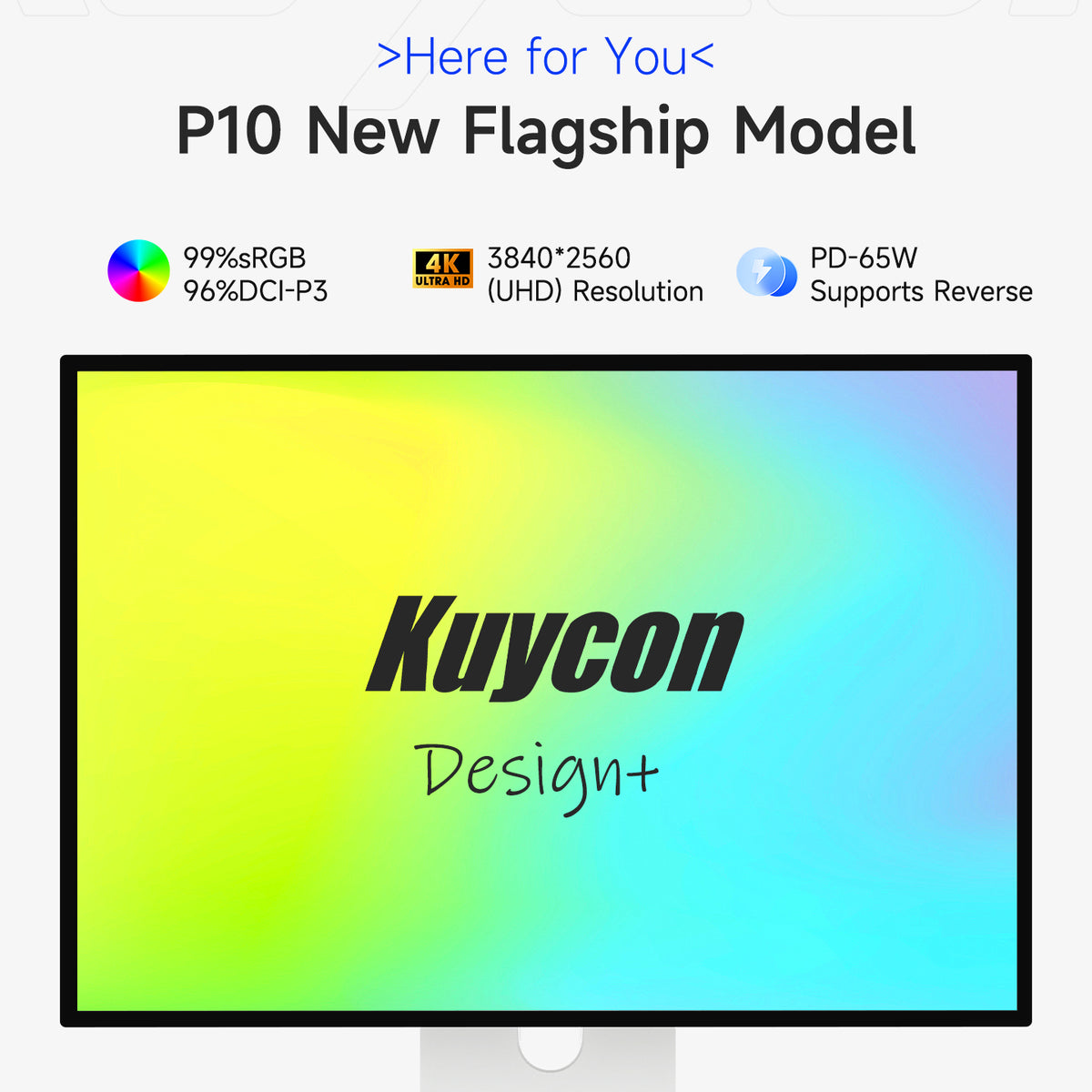 Kuycon P10 28.2" 3:2 Office Monitor, 4K 60Hz, 163 PPI, 65W USB-C, Perfect for Coding