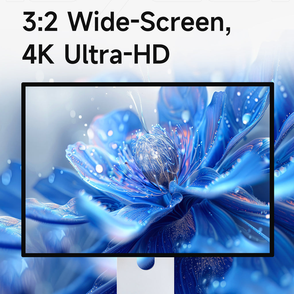 Kuycon P10 28.2" 3:2 Office Monitor, 4K 60Hz, 163 PPI, 65W USB-C, Perfect for Coding