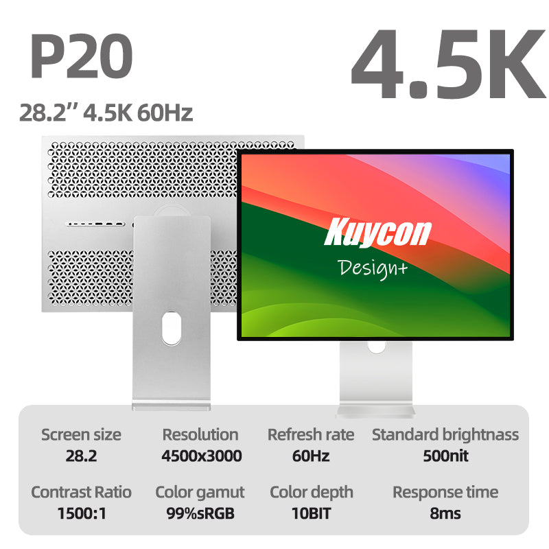 Kuycon P20 28.2" 4.5K, 3:2 Office Monitor, 60Hz, 192 PPI, 99% DCI-P3