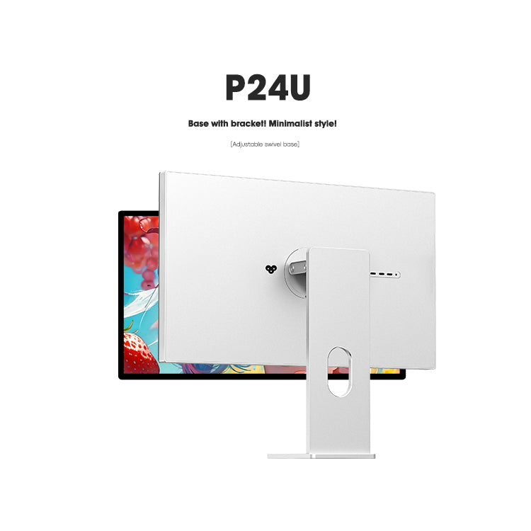 Kuycon P24U 24" 4K Office Monitor, 60Hz, 185 PPI, 99% sRGB, Space-Saving Design