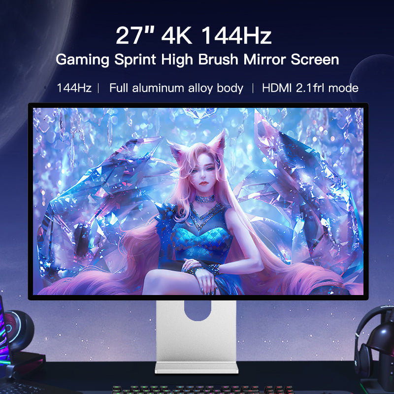Kuycon P27D 27" 4K Gaming Monitor, 144Hz, 1ms GTG, 99% sRGB, 100W USB-C
