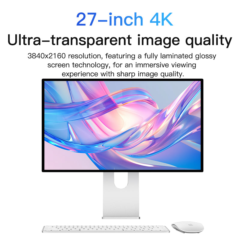 Moniteur de bureau Kuycon P27G 27" 4K, 60Hz, 99% sRGB, HDR 10, design d'entrée de gamme