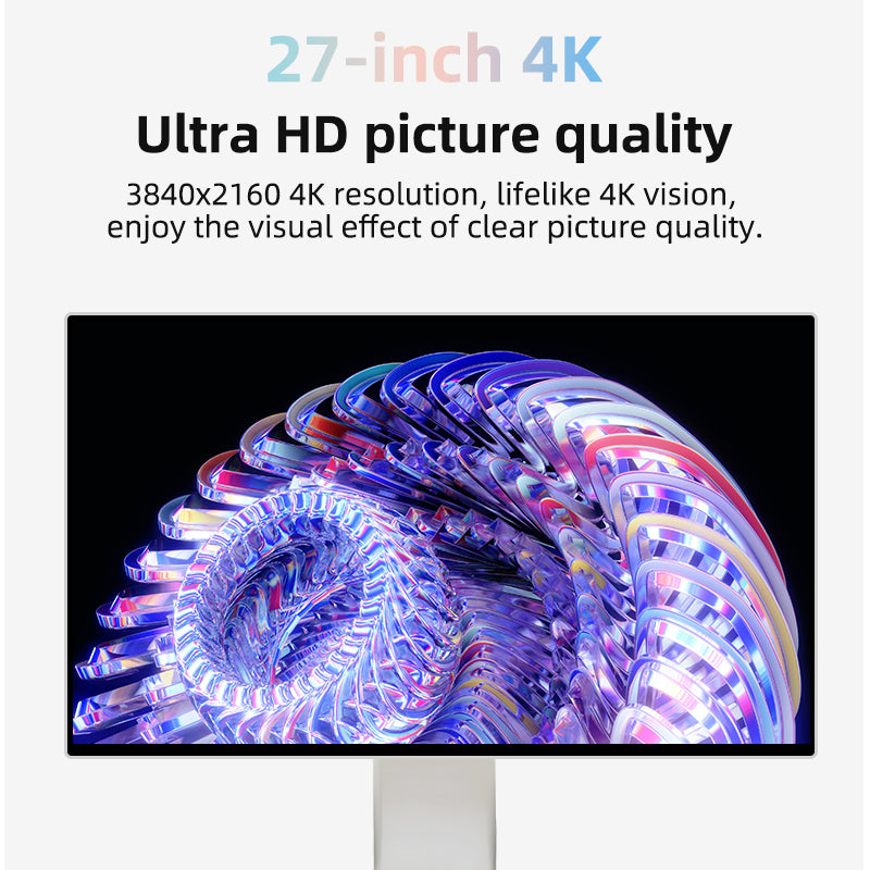 Kuycon P27L 27" 4K Office Monitor, 60Hz, Matte Anti-Glare, 99% sRGB, 65W USB-C