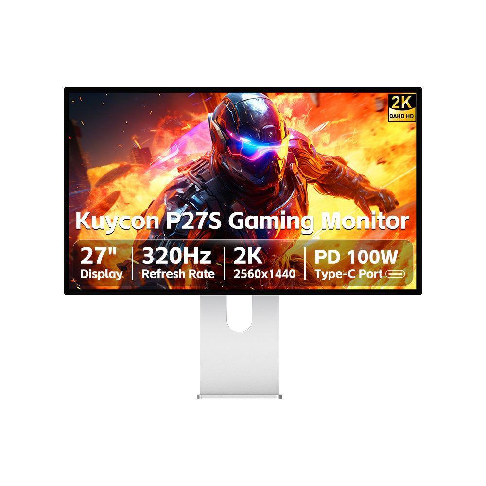 Kuycon P27S 27" 2K Gaming Monitor, 320Hz, 1ms GTG, HDR 400, G-SYNC Compatible