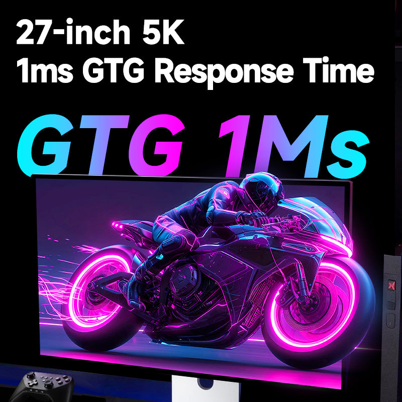 Kuycon P27Z 27" Dual-Mode Monitor, 5K 180Hz / 2K 330Hz Switchable, 1ms, HDR 600