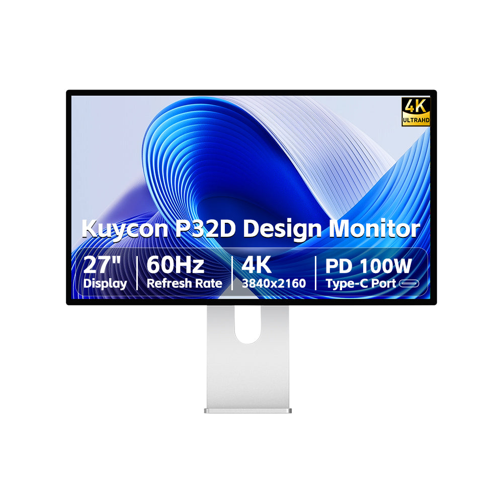 Kuycon P32D 32" 4K Office Monitor, 60Hz, 99% sRGB, HDR10, Studio Display Alternative