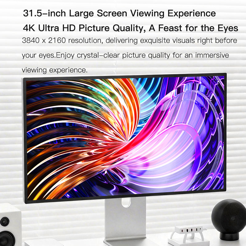 Kuycon P32D 32" 4K Office Monitor, 60Hz, 99% sRGB, HDR10, Studio Display Alternative