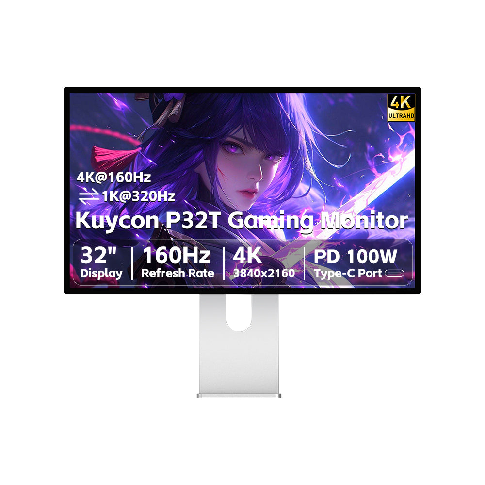 Kuycon P32T 32" Dual-Mode Monitor, 4K 160Hz / FHD 320Hz, 1ms, HDR 600, DSC