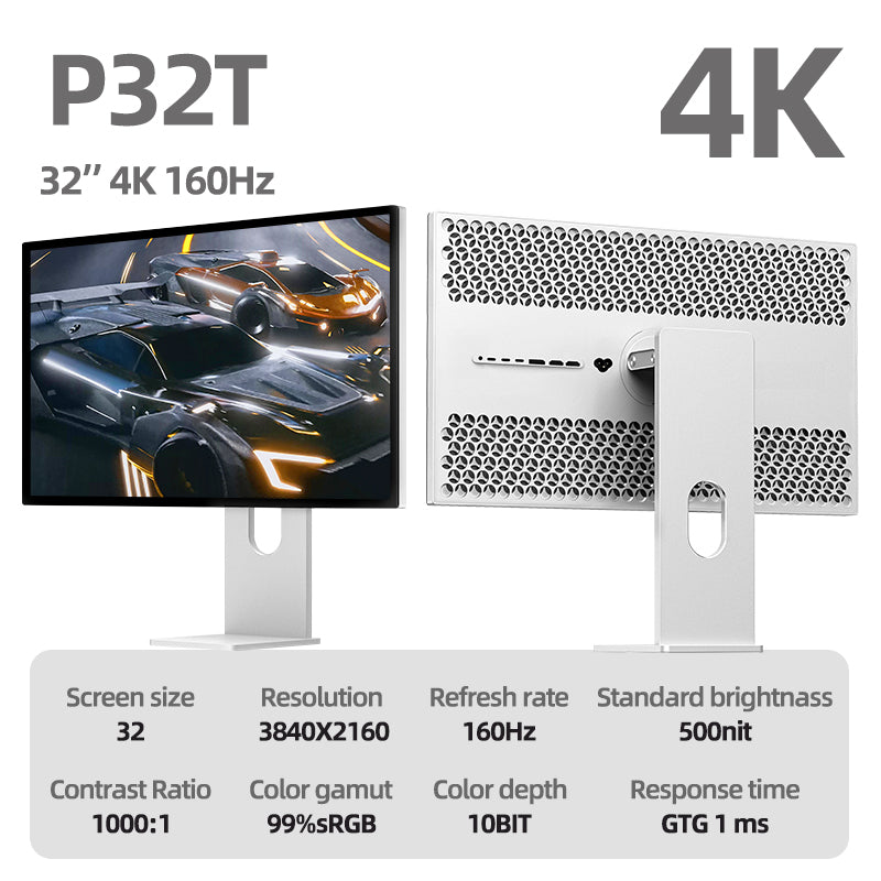 Kuycon P32T 32" Dual-Mode Monitor, 4K 160Hz / FHD 320Hz, 1ms, HDR 600, DSC
