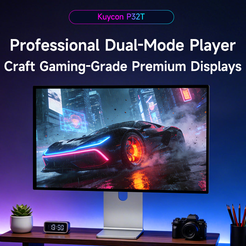 Kuycon P32T 32" Dual-Mode Monitor, 4K 160Hz / FHD 320Hz, 1ms, HDR 600, DSC