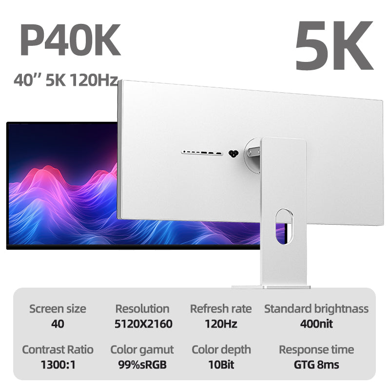 Kuycon P40K 40" 5K2K 120Hz 5K Ultrawide Gaming Monitor
