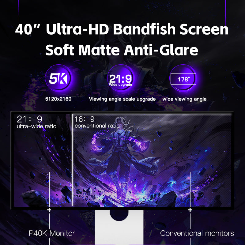 Kuycon P40K 40" 5K2K 120Hz 5K Ultrawide Gaming Monitor