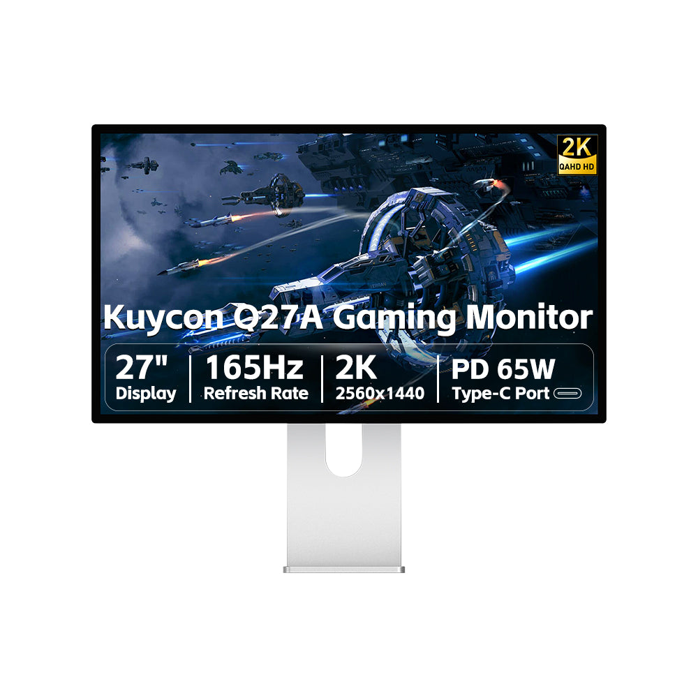 Kuycon Q27A 27" 2K Gaming Monitor, 165Hz, 1ms GTG, 99% sRGB, HDR