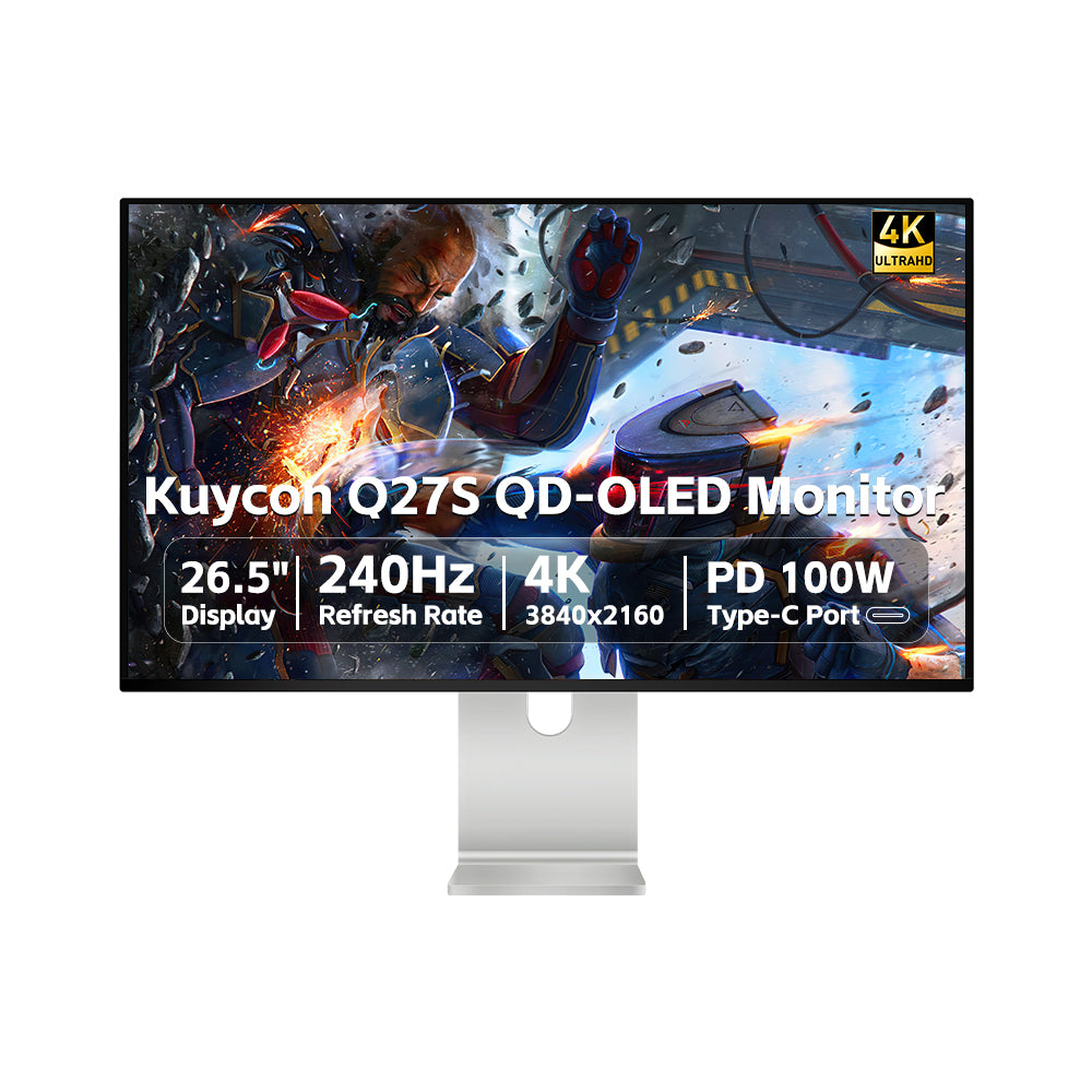 Kuycon Q27S 27" QD-OLED 4K Gaming Monitor, 240Hz, 0.03ms GTG, HDR True Black 400