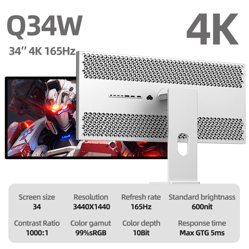 Kuycon Q34W 34" 4K 3440×1440 165Hz Gaming Monitor | Kuycon Official