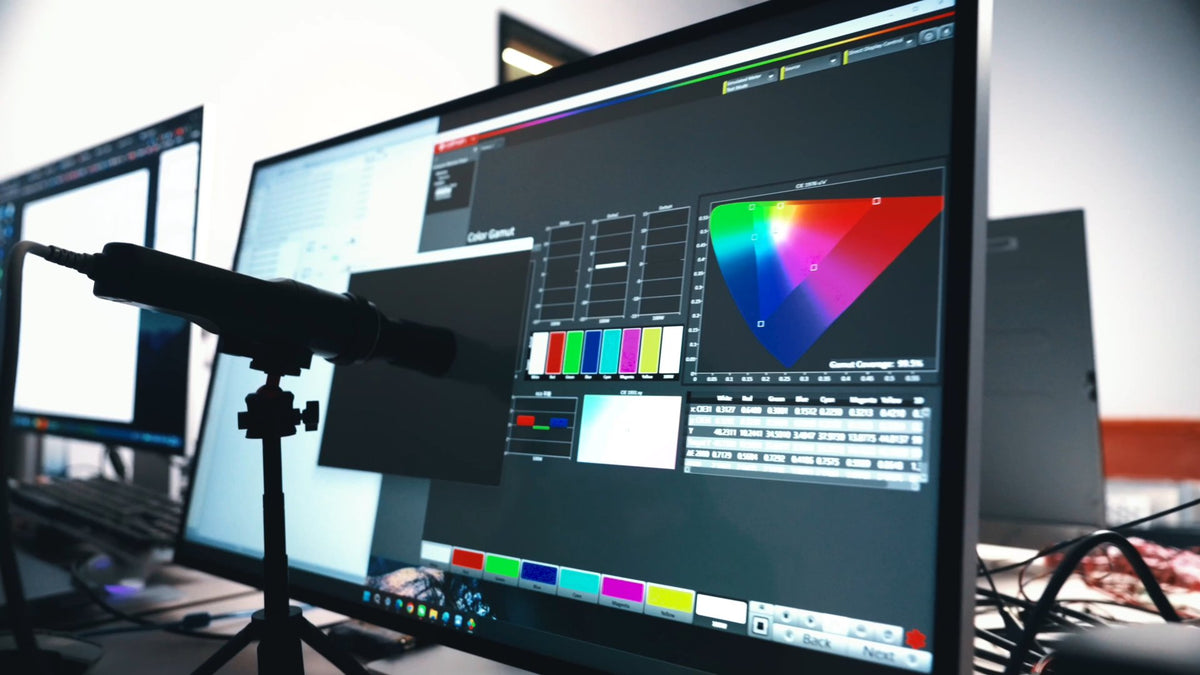 KUYCON displays undergoing optical and color calibration
